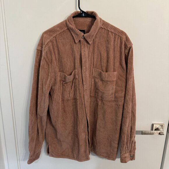 ZARA Corduroy Button Up Pastel Red - Picture 1 of 3